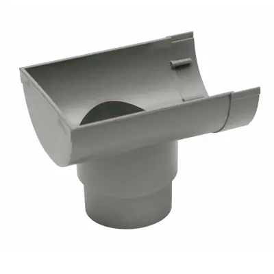 Einduitloop mastgoot 105 mm.