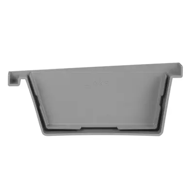 Eindstuk bakgoot 125 mm. links