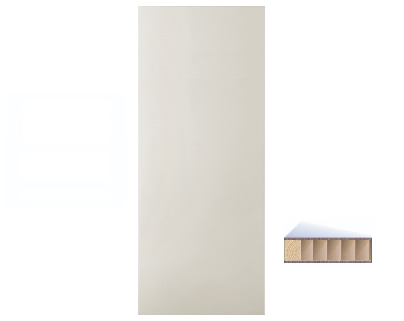 Stompe deur 68x211,5 cm.