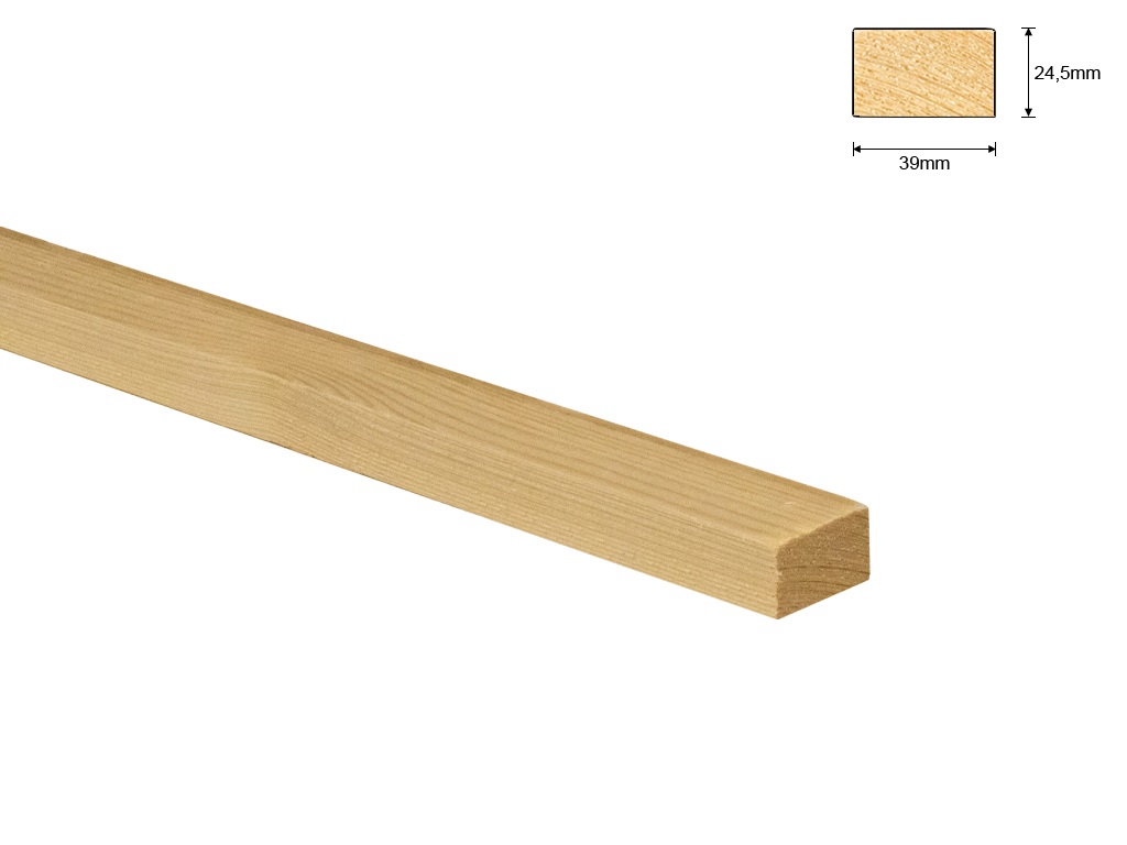 Vuren C panlat 24,5x39 mm. ruw