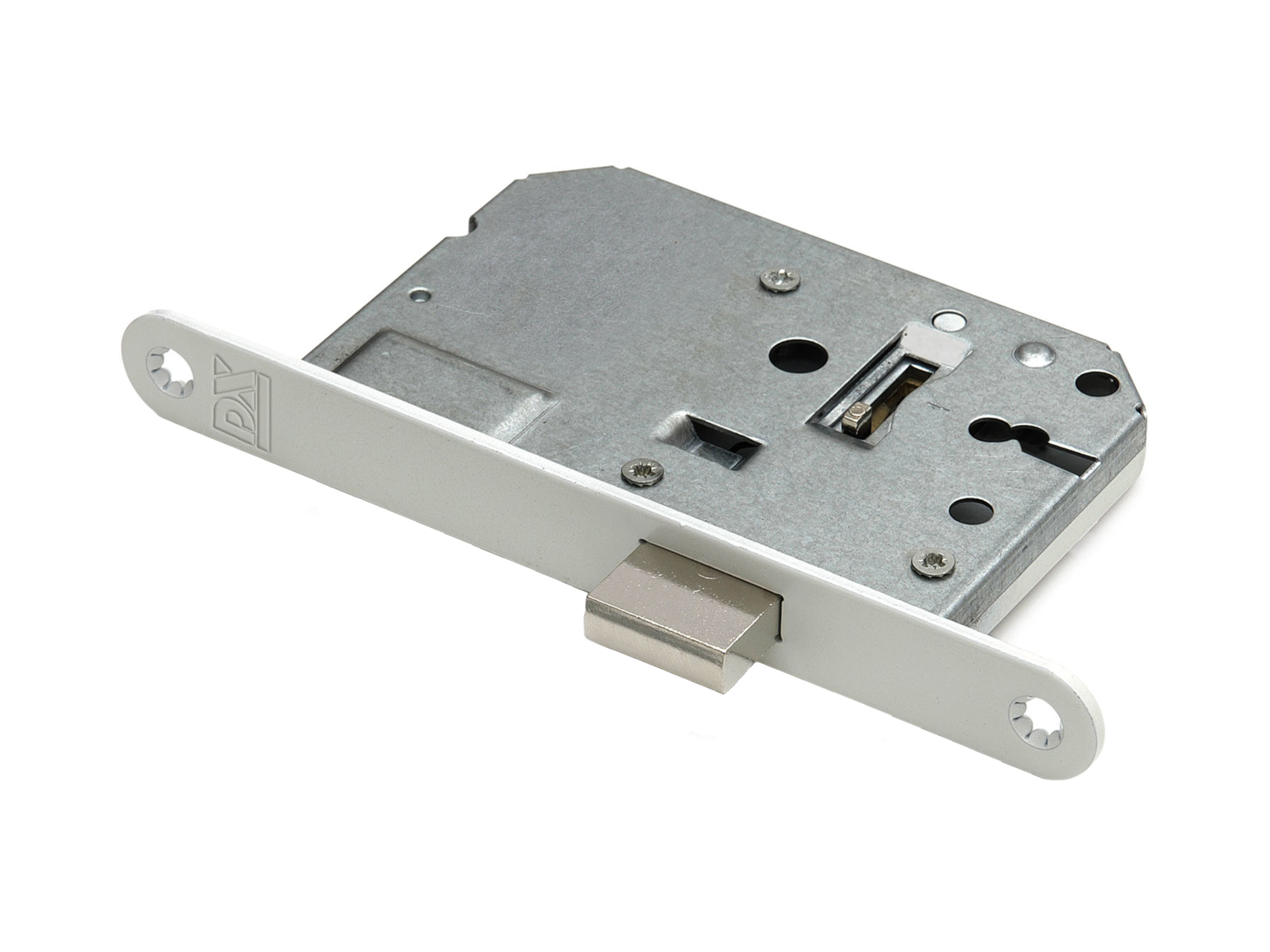 Kastslot sleutel ronde voorplaat wit