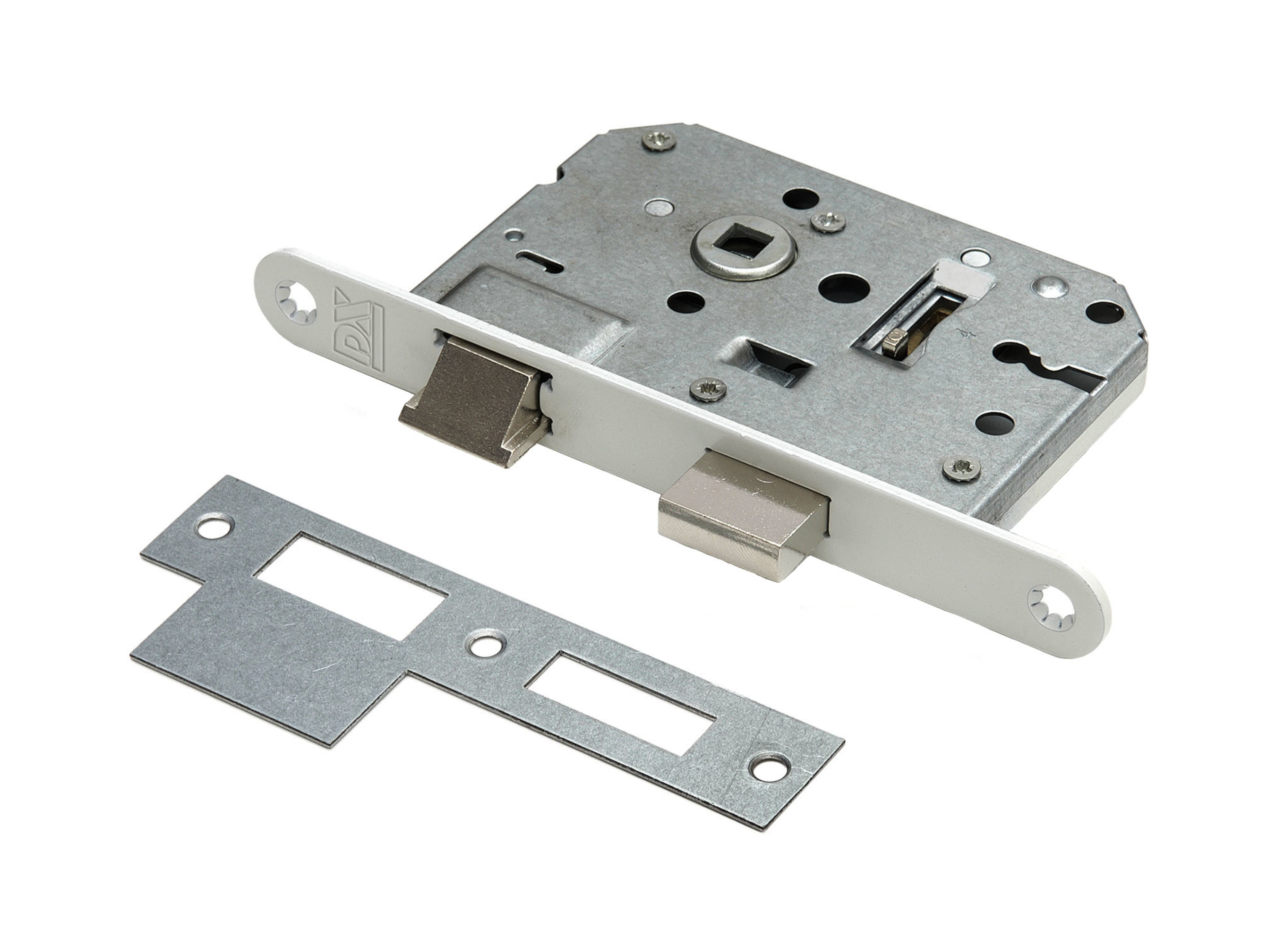 D&N klavierslot ronde voorplaat wit