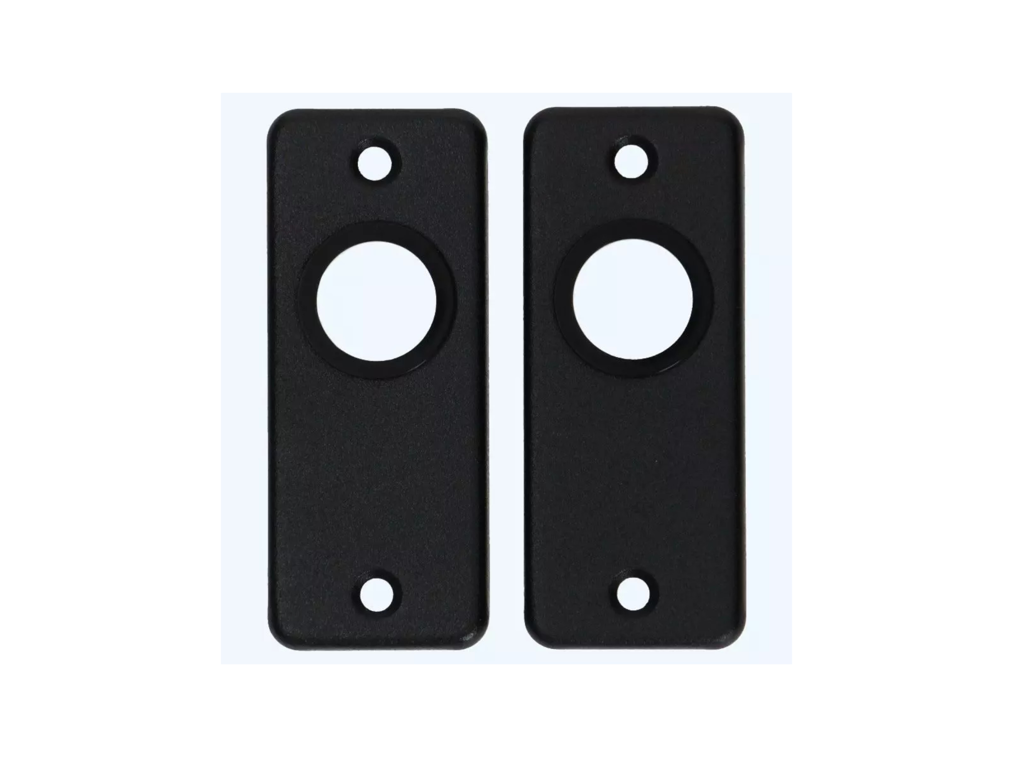 Krukrozetten alu zwart rechthoek