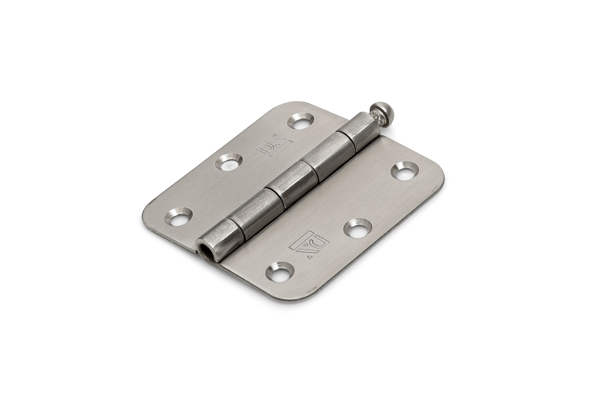 Scharnier 76x76 mm. RVS; rond