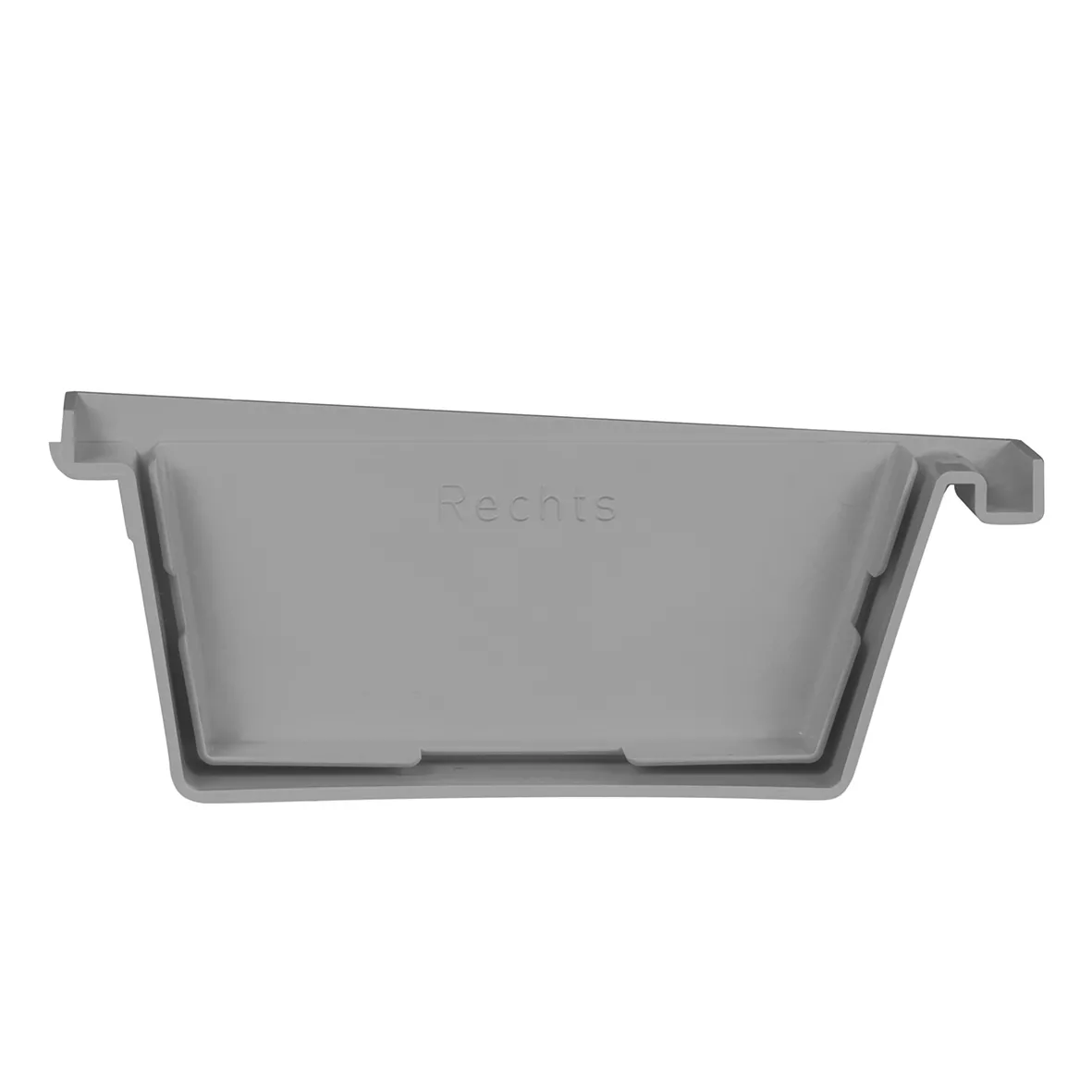 Eindstuk bakgoot 180 mm. rechts